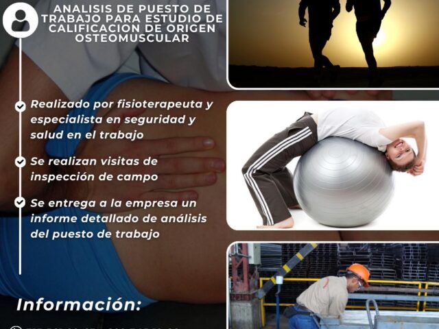 Analisis de puesto de trabajo para estudio de calificación de origen osteomuscular